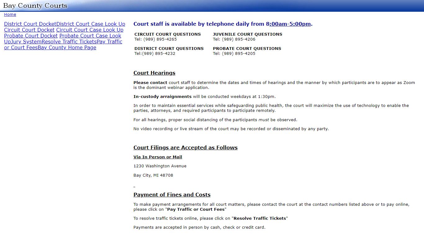 Bay County Courts